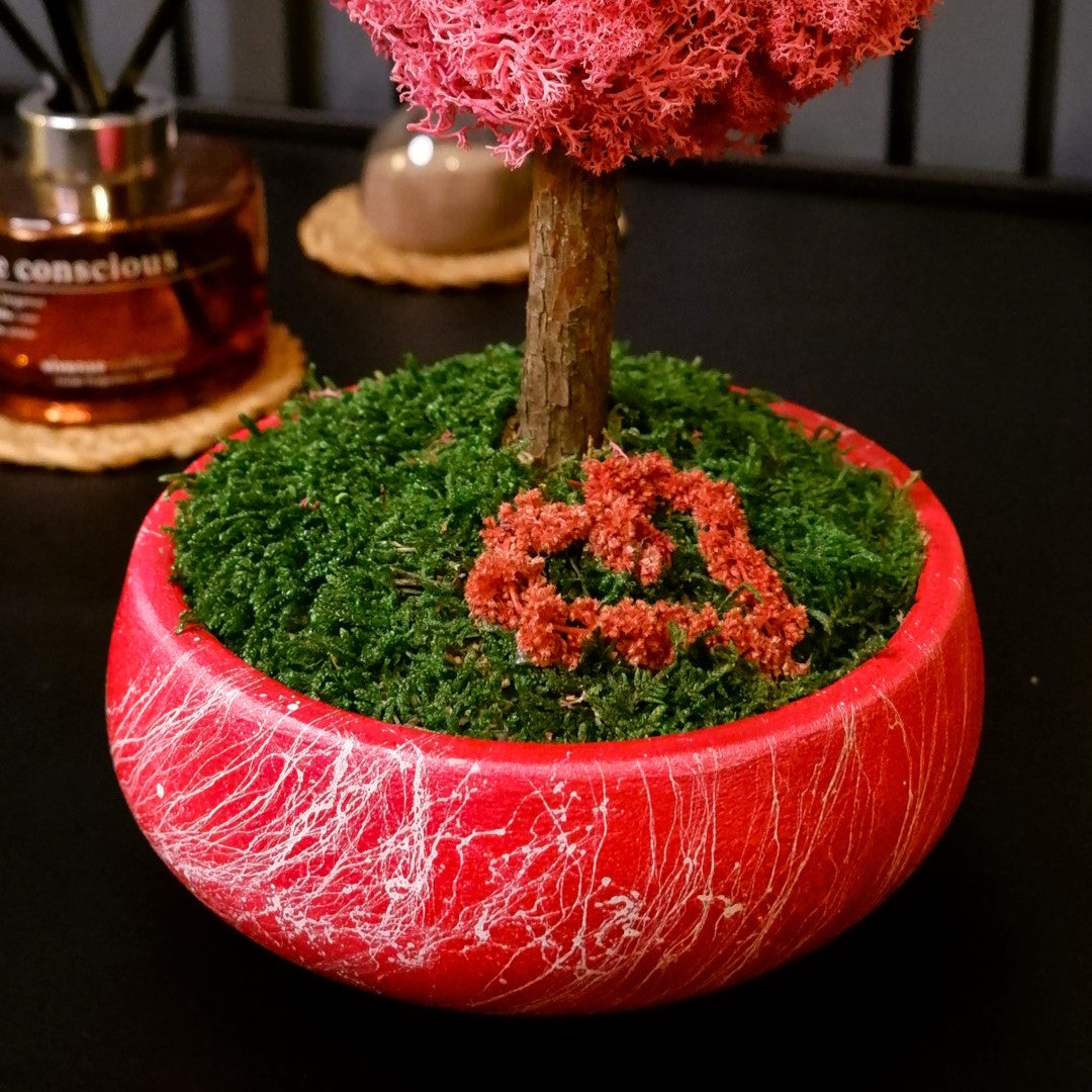 Pembe Kalp Moss Ağaç